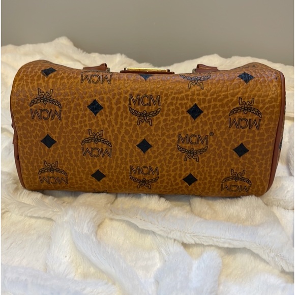 MCM Vintage Mini Boston Handbag With Gold-tone Hardware - Picture 12 of 14